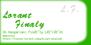 lorant finaly business card